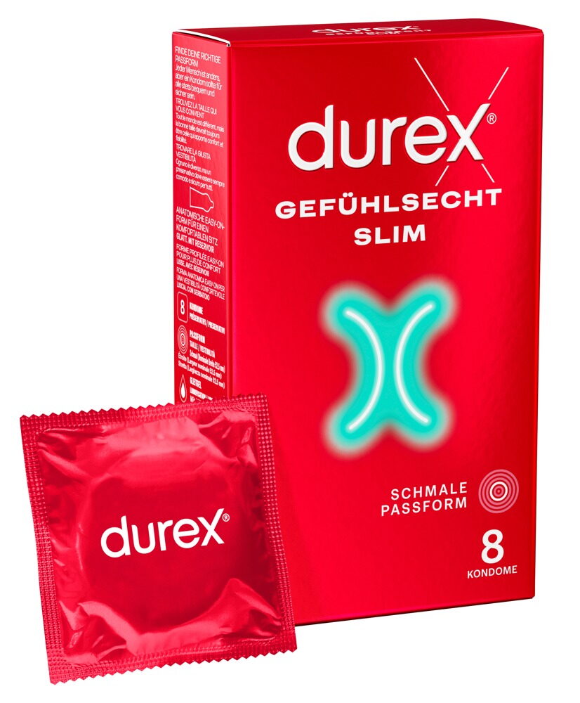 Kondome „Gefühlsecht Slim“, schlankere Passform