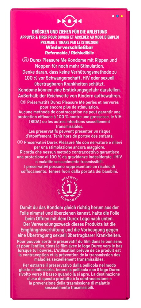 Kondome „Pleasure Me“ mit Noppen und Rillen