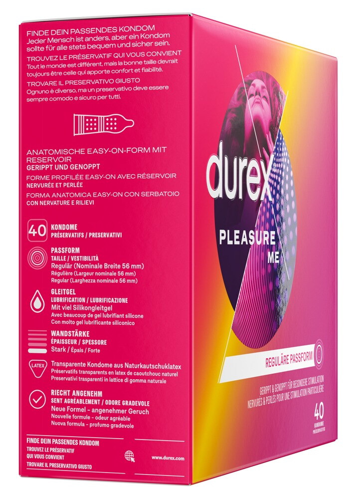 Kondome „Pleasure Me“ mit Noppen und Rillen