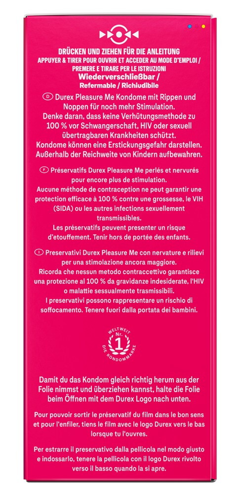 Kondome „Pleasure Me“ mit Noppen und Rillen