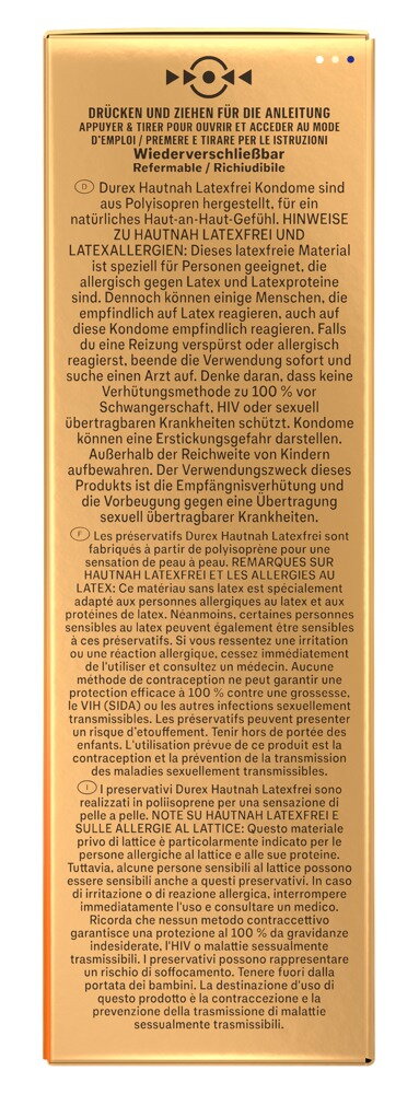 Kondome „Hautnah Latexfrei" aus Polyisopren
