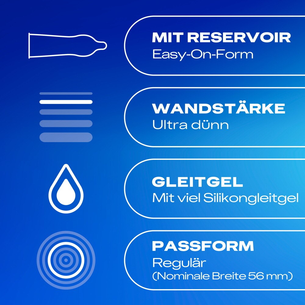 Kondome „Hautnah Extra Feucht“, ultra dünn