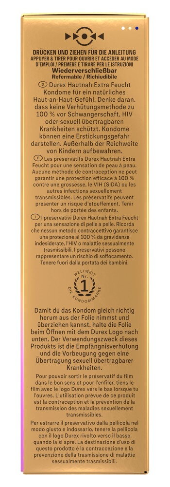 Kondome „Hautnah Extra Feucht“, ultra dünn