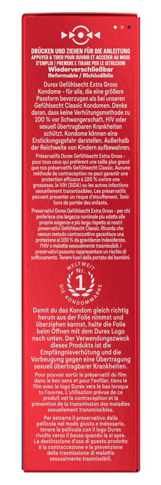 Kondome „Gefühlsecht Extra groß XXL“
