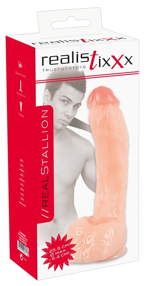 Naturdildo „Real Stallion” mit Saugfuß