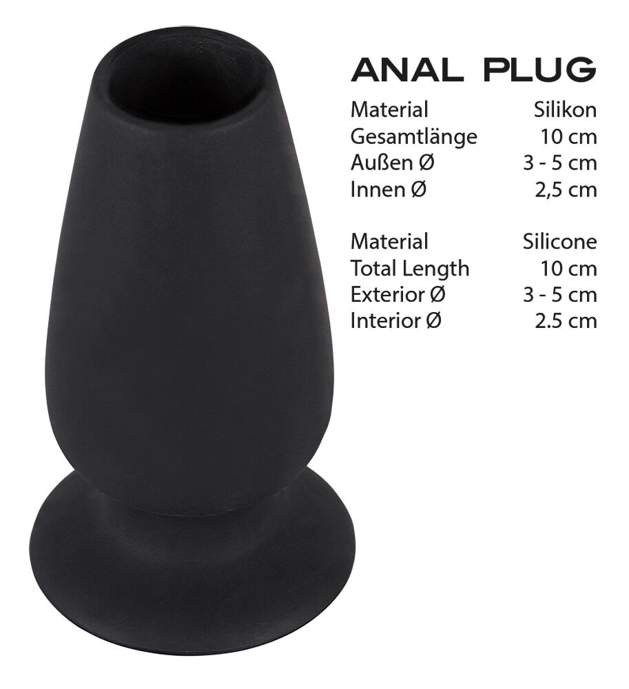 Analplug „Lust Tunnel M“, 10 cm, hohl