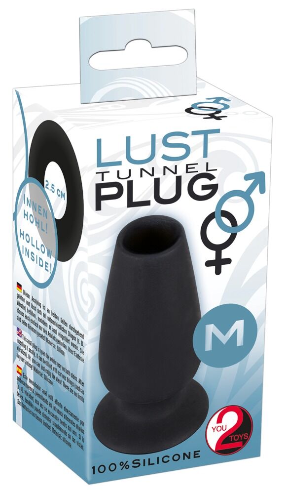 Analplug „Lust Tunnel M“, 10 cm, hohl
