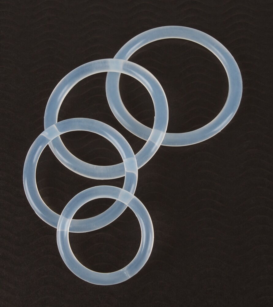 4-teiliges Penisringset „Clear Cock Rings“, 3 - 5 cm Ø