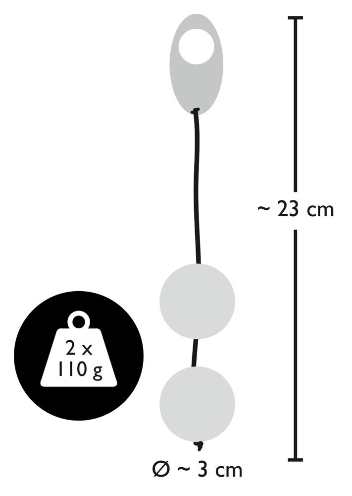 Liebeskugeln „Metal Balls“, Ø 3 cm, 235 g