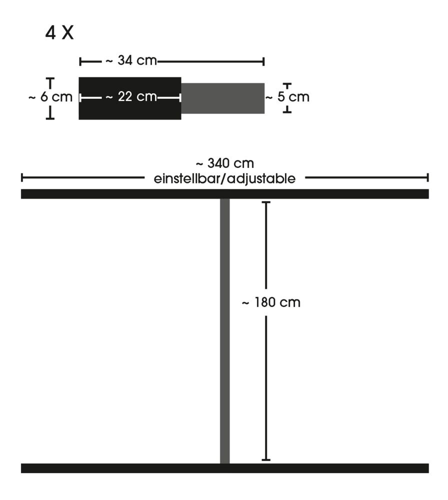 Bettfesseln, gepolstert mit Klettverschluss