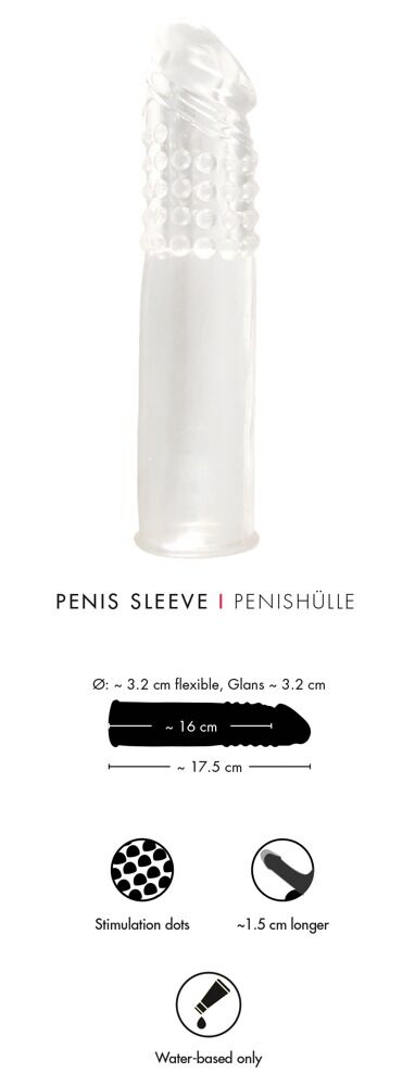 Penishülle, 17,5 cm, transparent