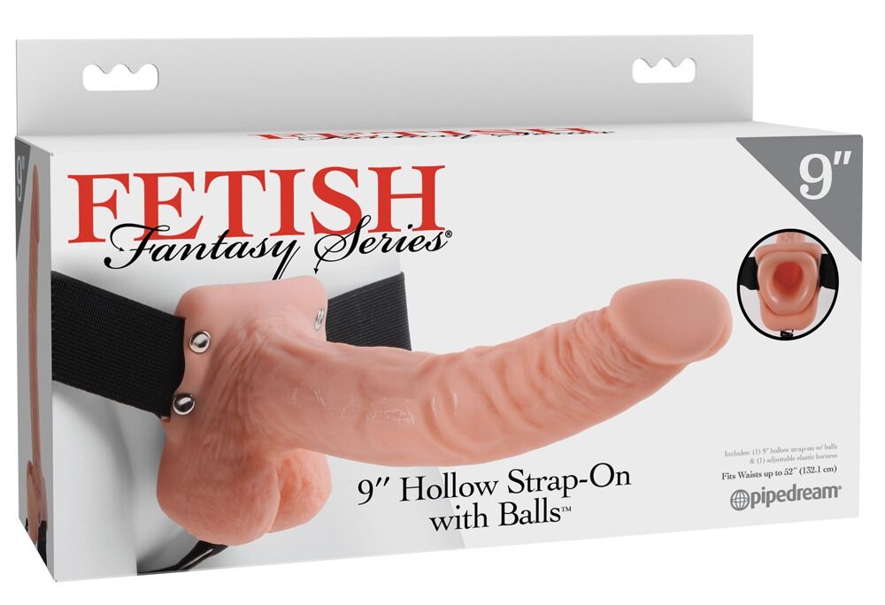 9" Hollow Strap-on with Balls