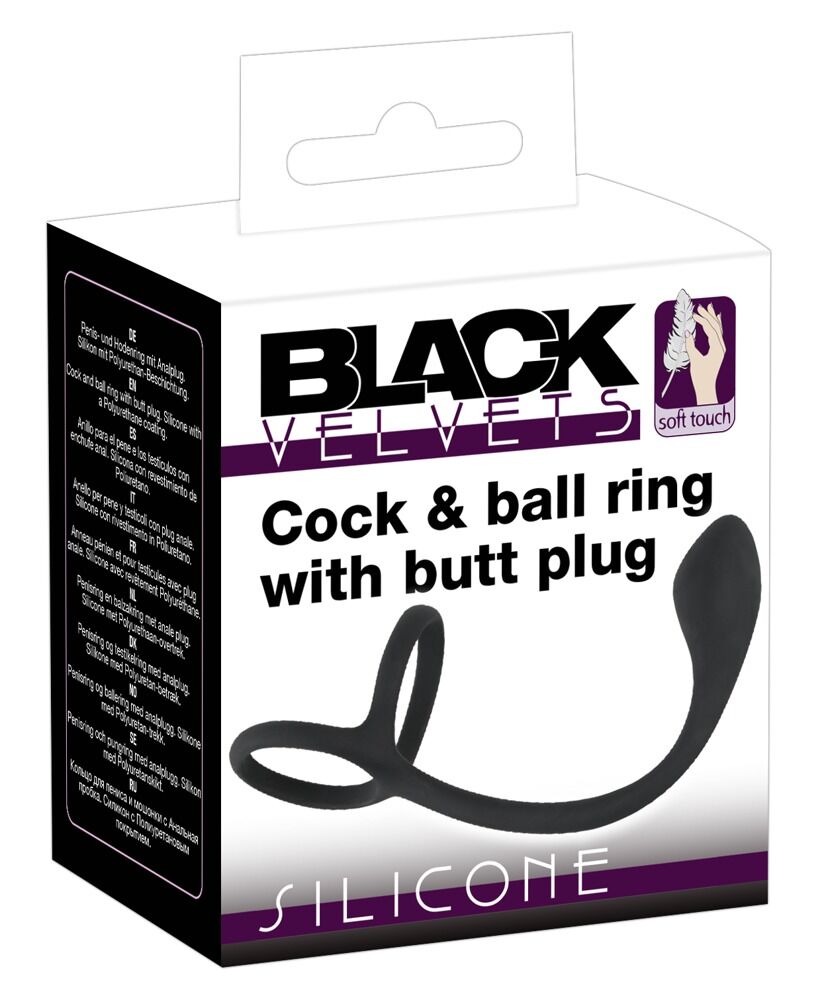 Cock & ball ring with butt plug