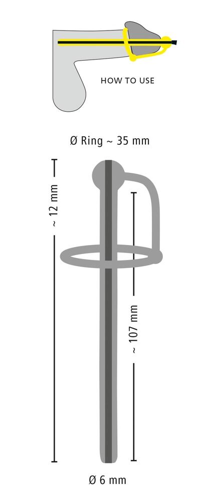 Penisplug „Piss Play With Glans Ring“ mit Eichelring