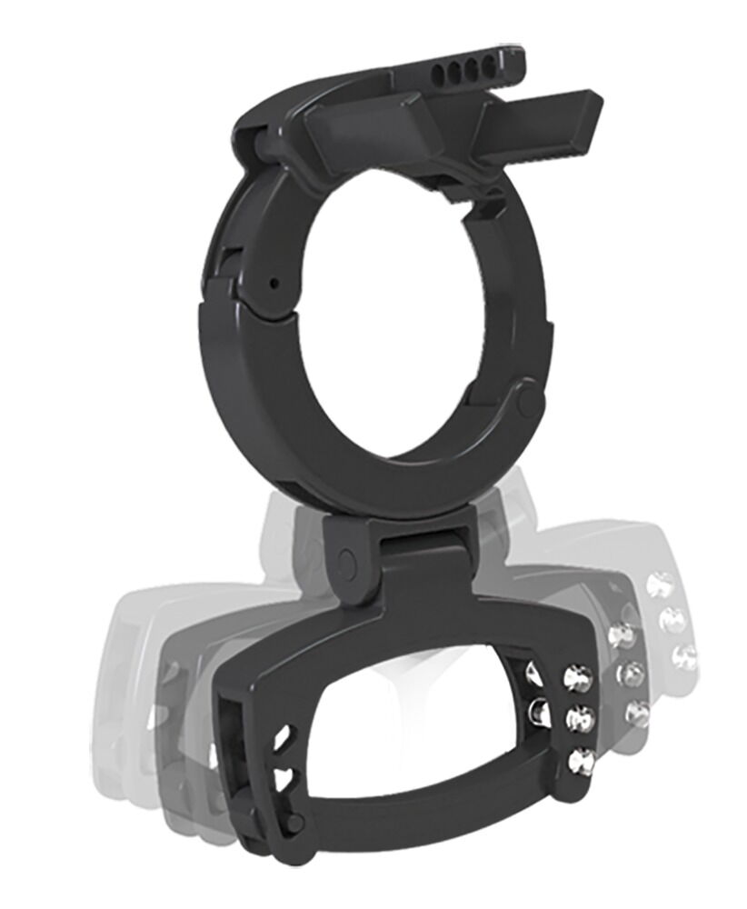 Peniskäfig „Pubic Enemy No 3“ mit Hodenquetsche, Zubehör für Reizstromgerät