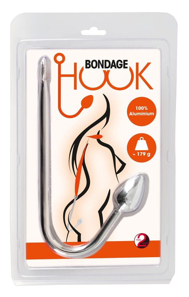 Analplug mit Bondagehaken „Bondage Hook“, 24 cm