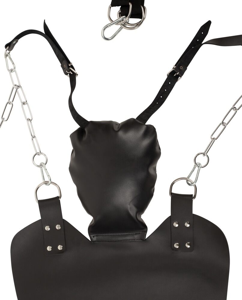 Liebesschaukel "Sex Swing" mit Liegefläche aus Leder und Kopfpolster