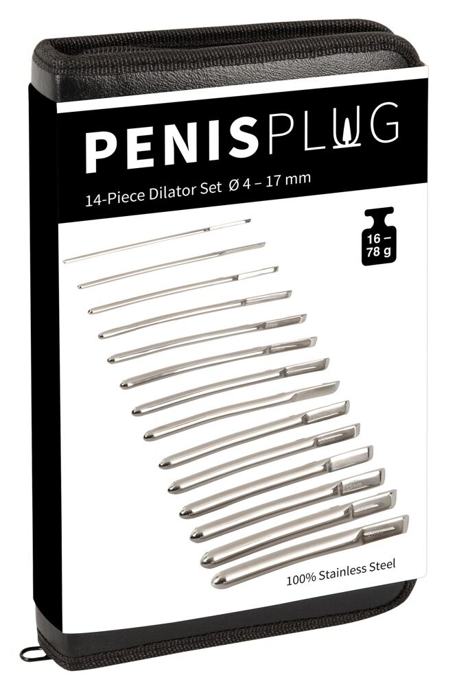 „14-Piece Dilator Set“, verschiedene Ø und Gewichte sortiert in edlem Etui