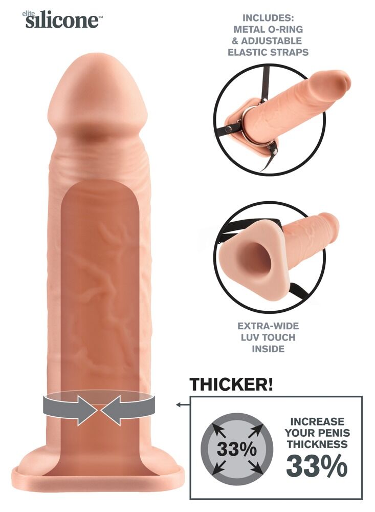 8" Silicone Hollow Extension