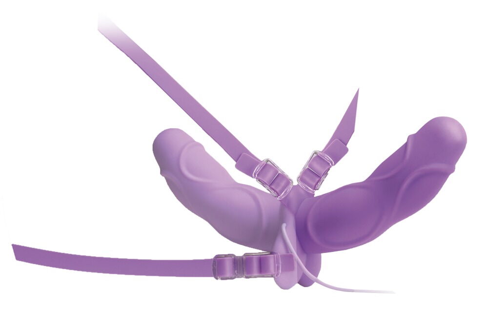 Umschnallvibrator „Vibrating Double Delight Strap-on“ inklusive Augenmaske