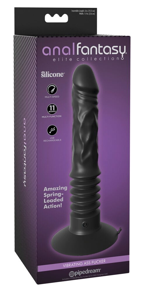 Analvibrator „Vibrating Ass Fucker“ mit gefedertem Stoßvergnügen