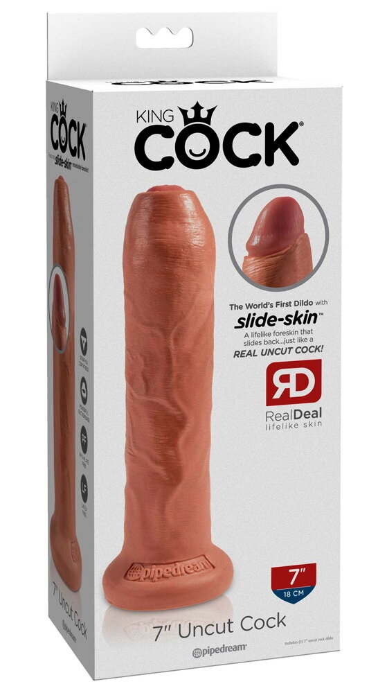 Dildo „Uncut“, mit beweglicher Vorhaut