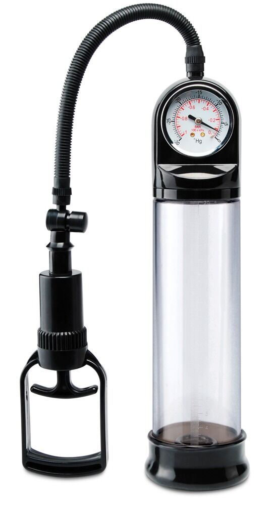 Penispumpe „Accu-Meter Power Pump“, mit Druckmesser