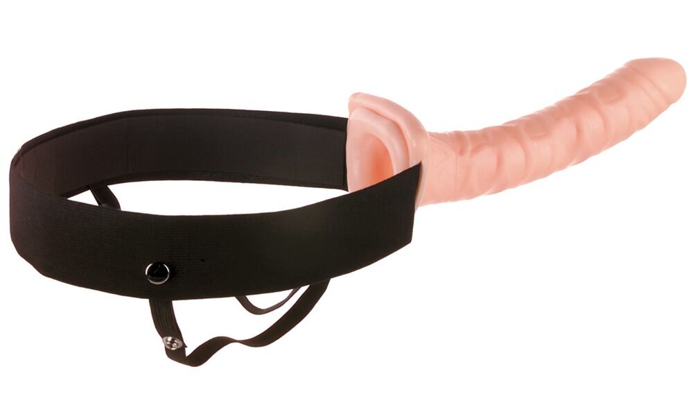 10" Flesh Hollow Strap-on