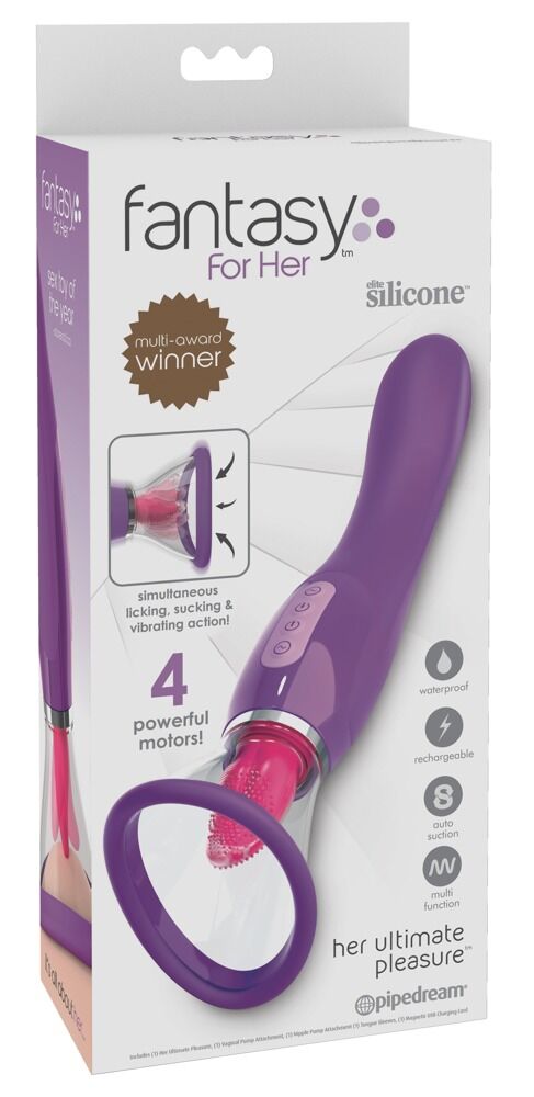 Vibrator „her ultimate pleasure“ mit Hotspot-Sauger & Zungenstimulator