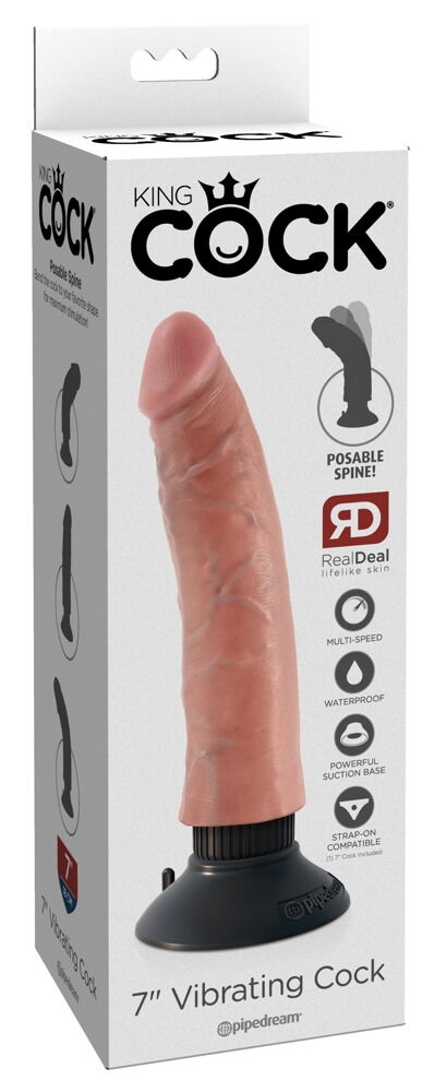 Vibrator „7" Vibrating Cock“, 21 cm