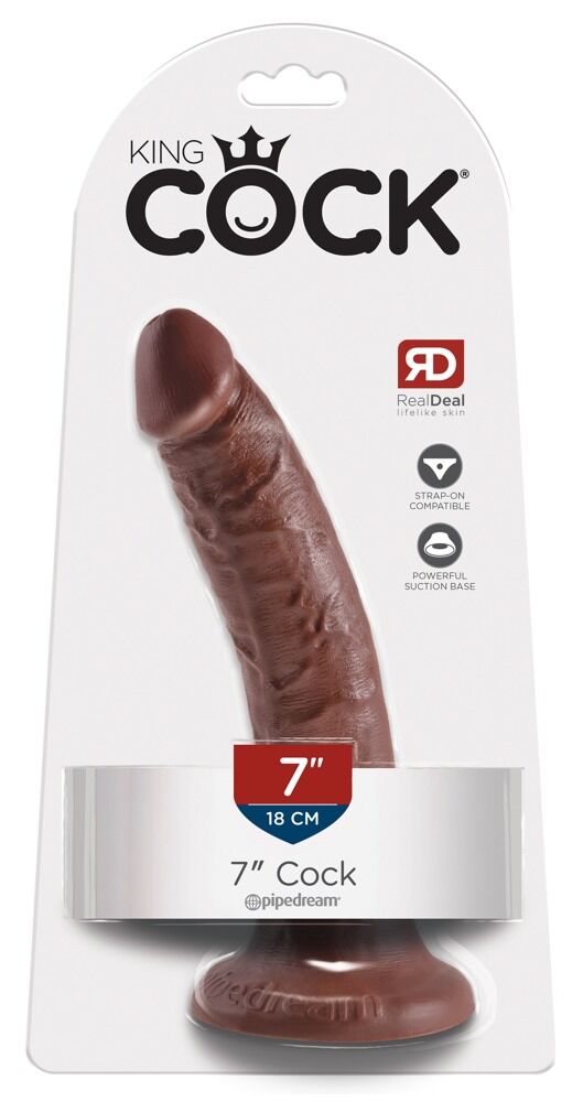 Naturdildo 7" Cock mit Saugfuß