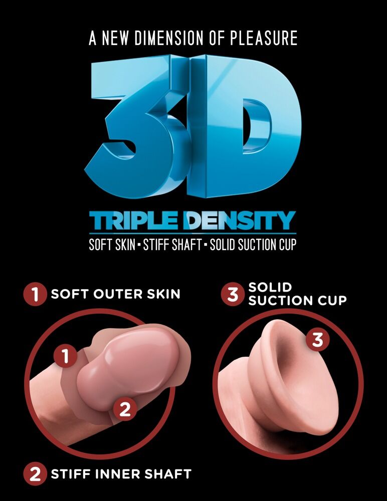 10" Triple Density Cock with Balls