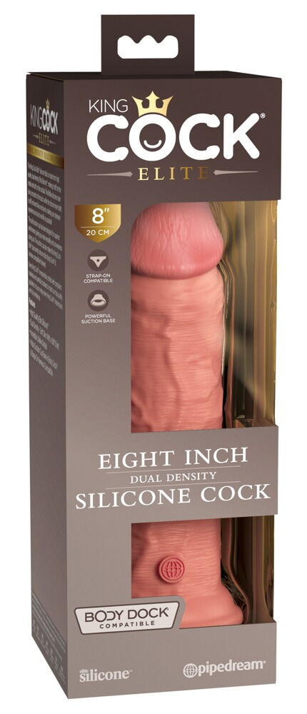 Naturdildo „8“ Dual Density Silicone Cock“ mit extra starkem Saugfuß