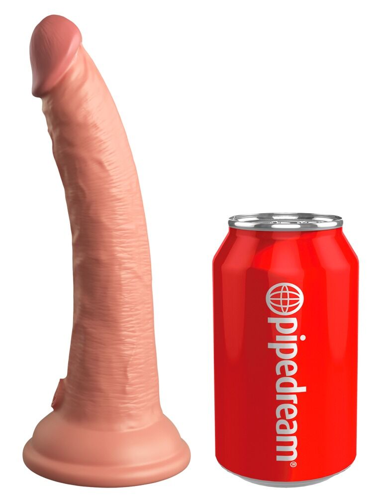 7" Vibrating + Dual Density Silicone Cock with Remote