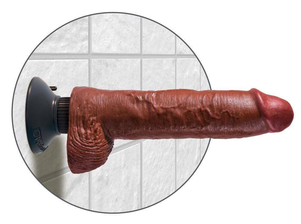Vibrator „10" Vibrating Cock with Balls“, 20,5 cm