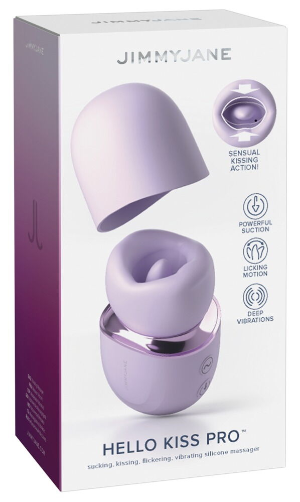 Zungenvibrator „Hello Kiss Pro“ mit Saugmund