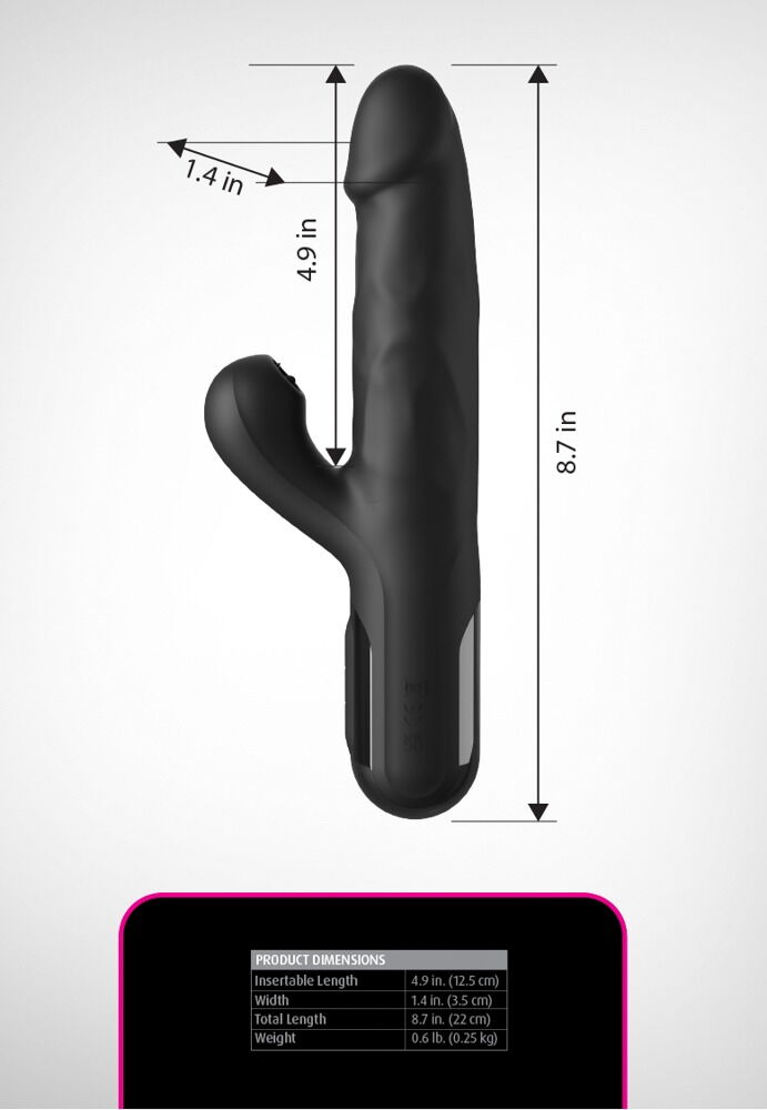 Rabbitvibrator „Sonix Silicone Thruster“ mit Stoßfunktion