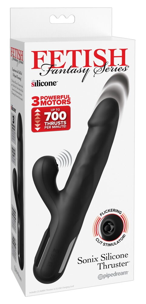 Rabbitvibrator „Sonix Silicone Thruster“ mit Stoßfunktion