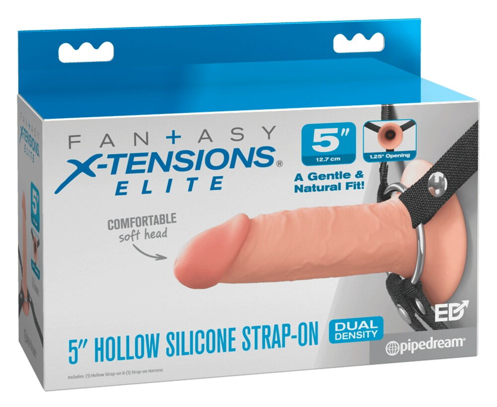 Penishülle „Hollow Silicone Strap-on“ mit Umschnallgurt