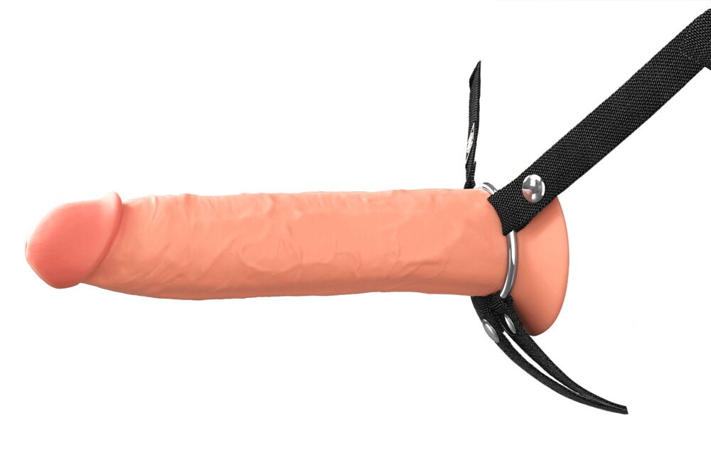 Penishülle „Hollow Silicone Strap-on“ mit Umschnallgurt