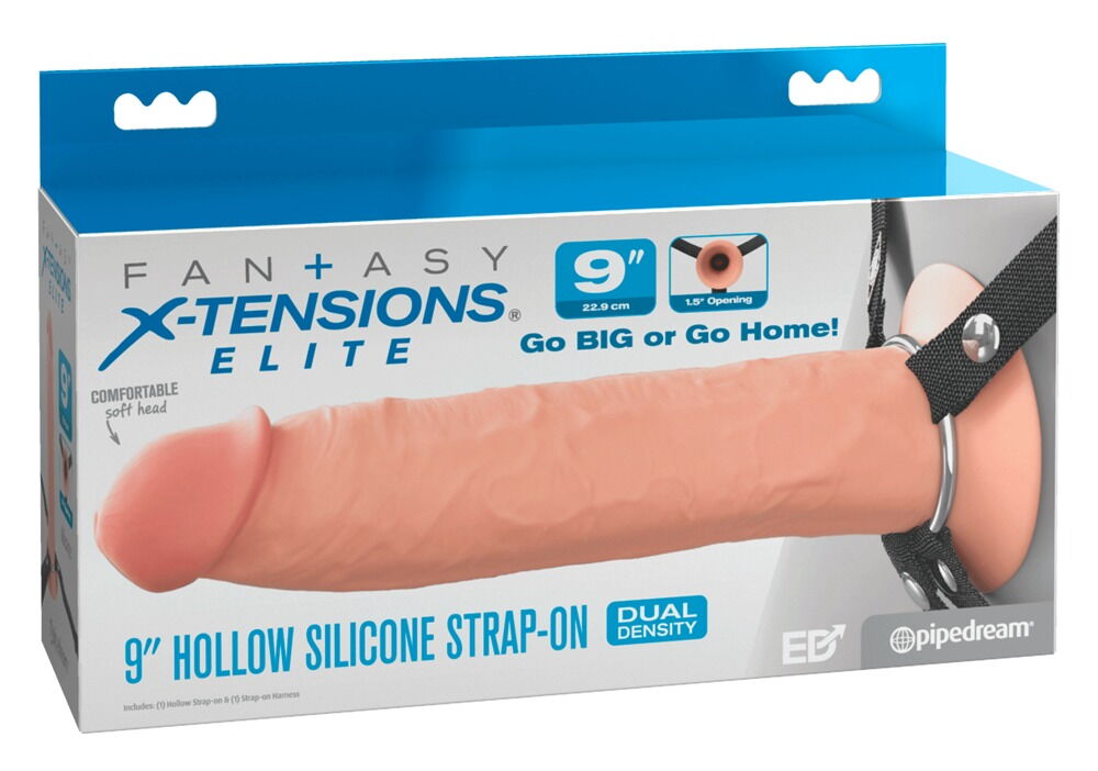Penishülle „Hollow Silicone Strap-on“ mit Umschnallgurt