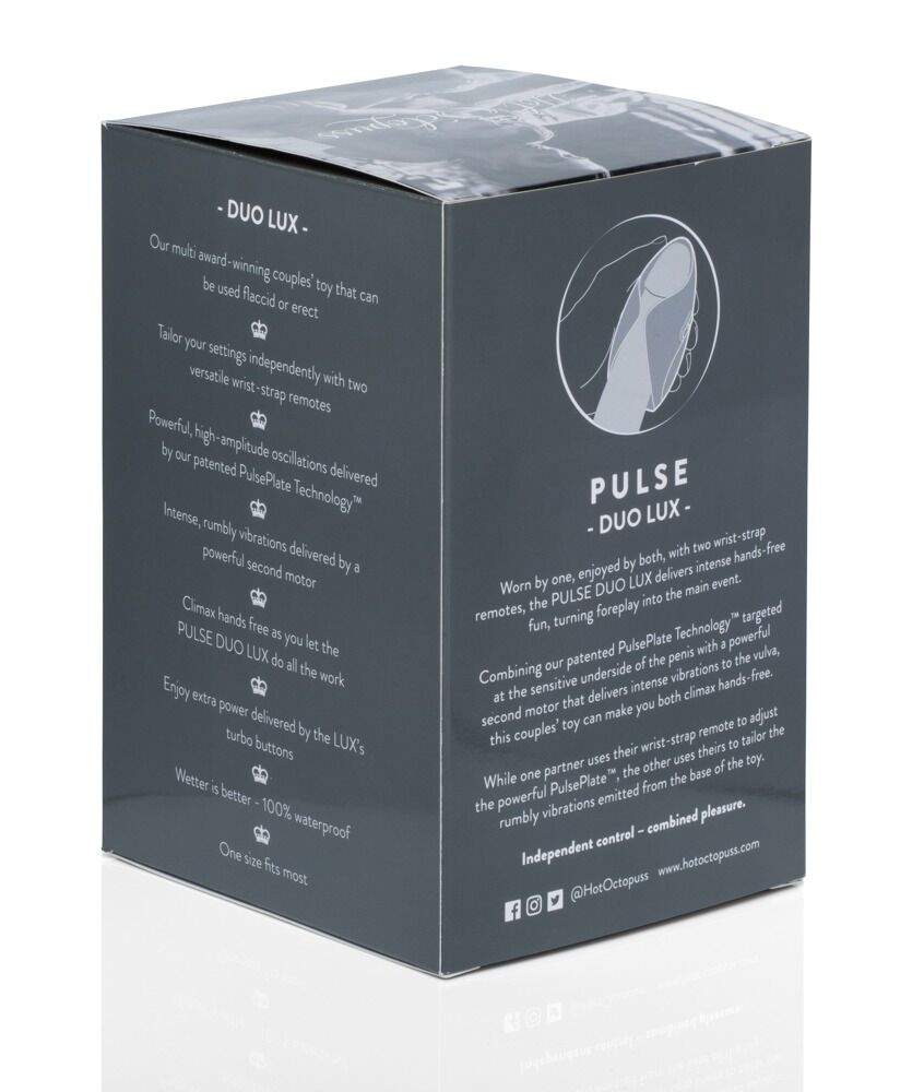 Masturbator „Pulse Duo Lux“ mit 2 Fernbedienungen am Armband