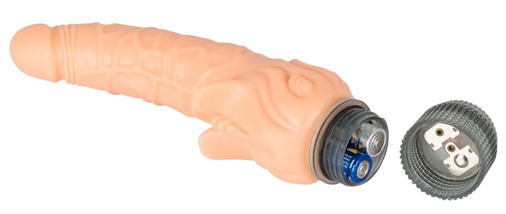 Naturvibrator „Diabolo“, 21 cm, mit Klitorisstimulator