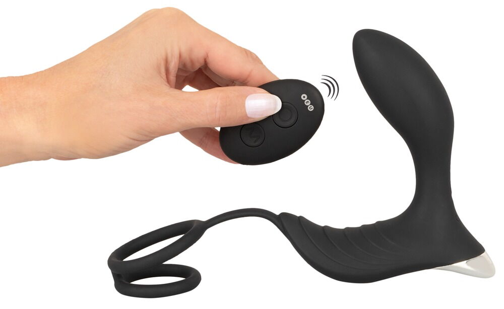 RC Prostate Vibrator with Cock and Ball Ring