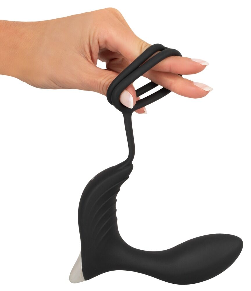 RC Prostate Vibrator with Cock and Ball Ring