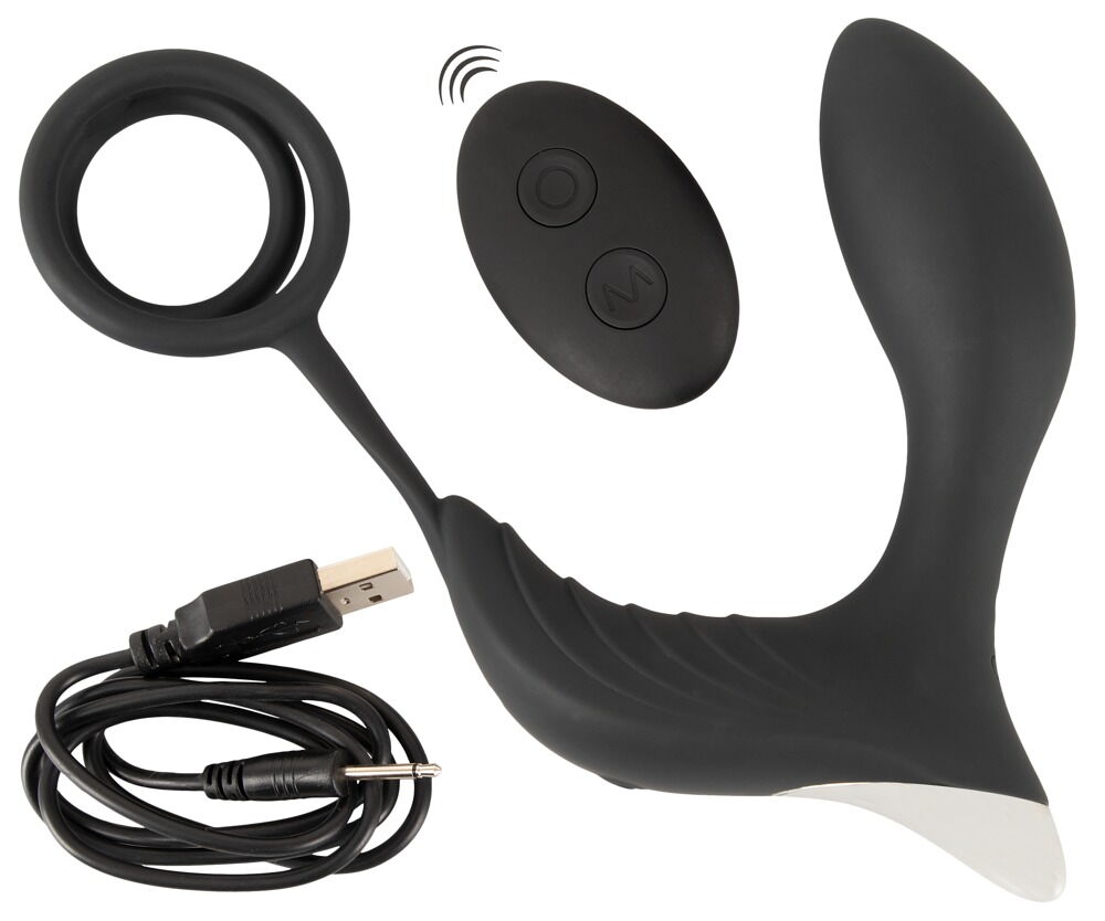 RC Prostate Vibrator with Cock and Ball Ring