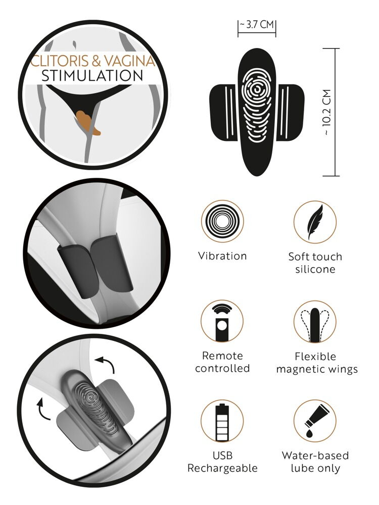 Vibrator „Panty Vibrator“ mit Fernbedienung, 10 Vibrationsmodi