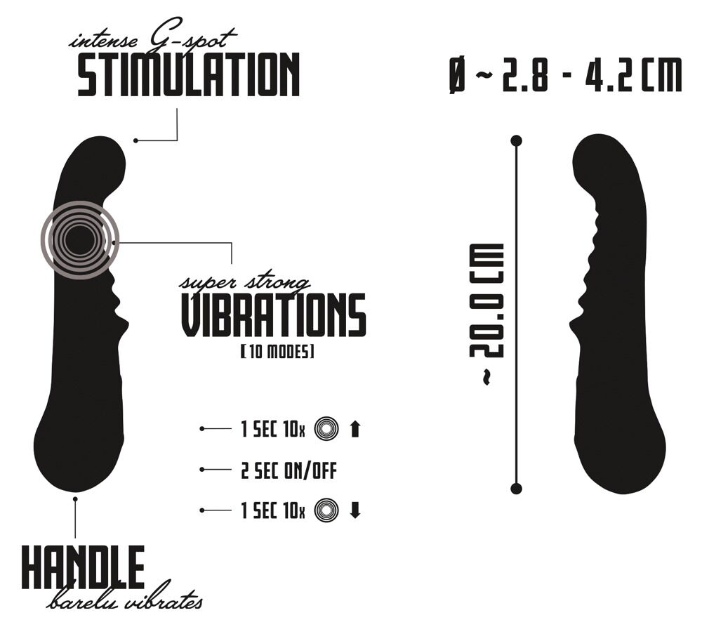 Vibrator „G-Spot“, 10 Vibrationsmodi, wiederaufladbar