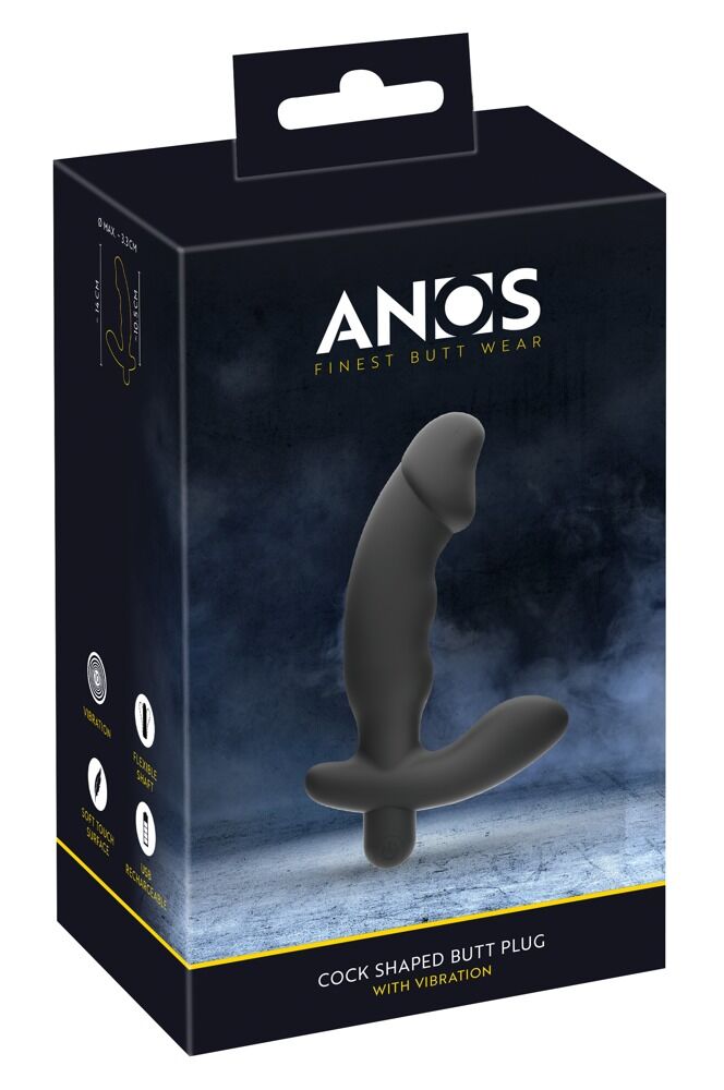 Analplug „Cock Shaped Butt Plug with Vibration“, 10 Vibrationsmodi