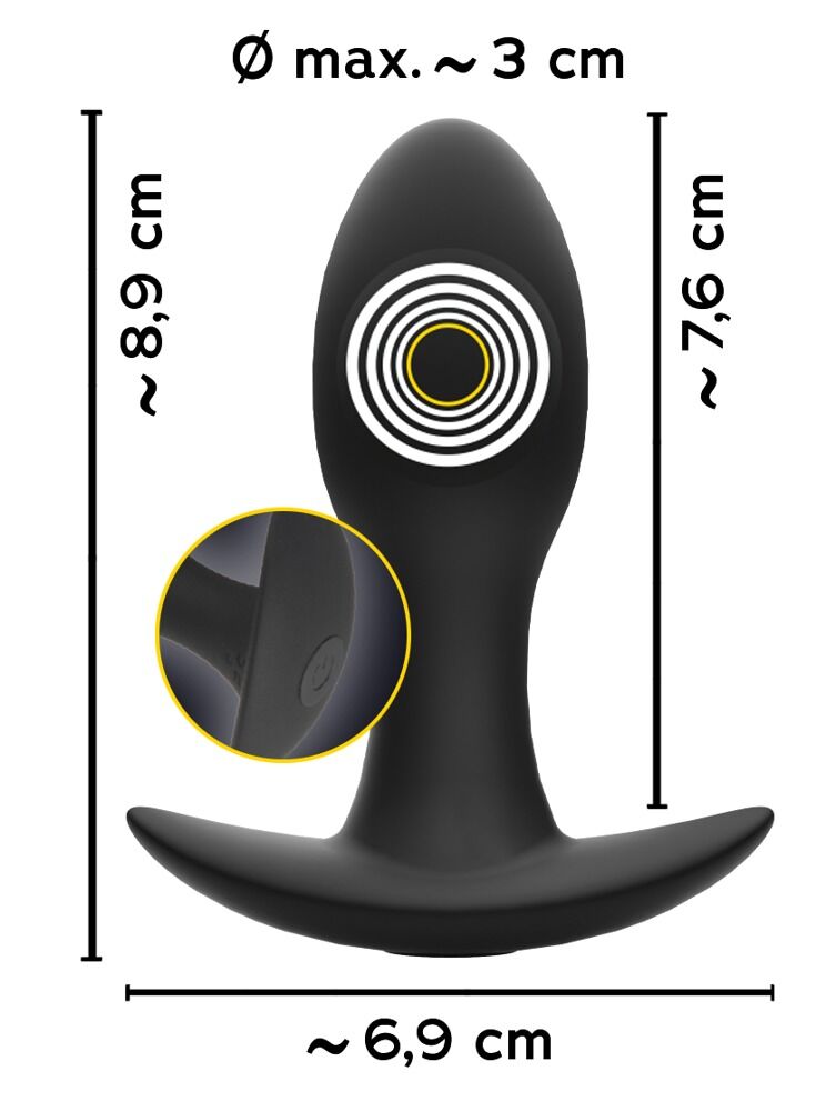 Analplug „Butt Plug with Vibration“, 20 Vibrationsmodi, wiederaufladbar